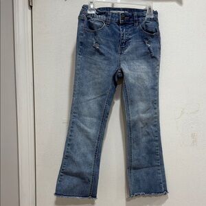 Vintage Havana Distressed Blue Flare Jeans